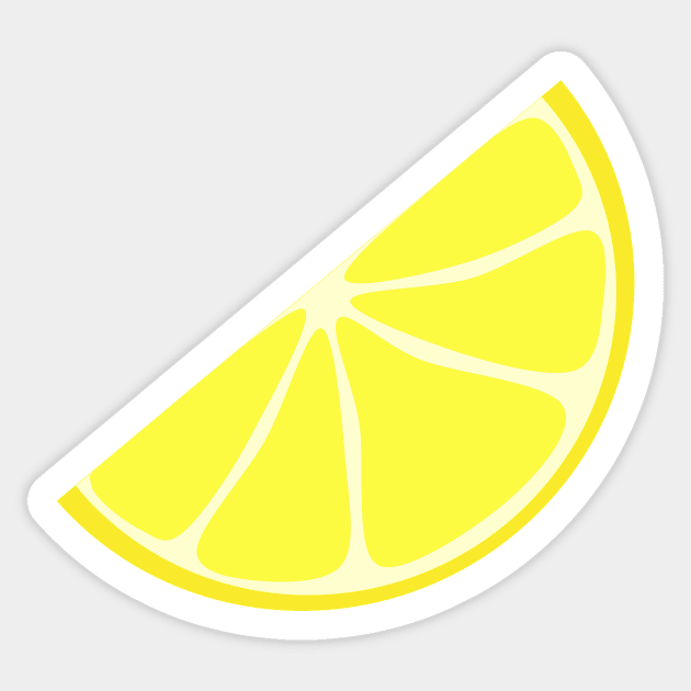 Lemon Wedge (white background) Sticker by elrathia